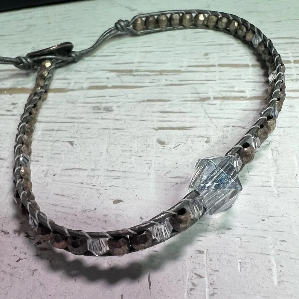 Chan Luu & Swarovski Crystal Wrap Around Bracelet w/925 Clasp D13